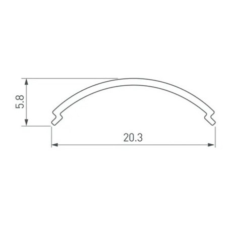Картинка Экран ARH-KANT-H16-2000 Round Opal-PM ARL Пластик Arlight