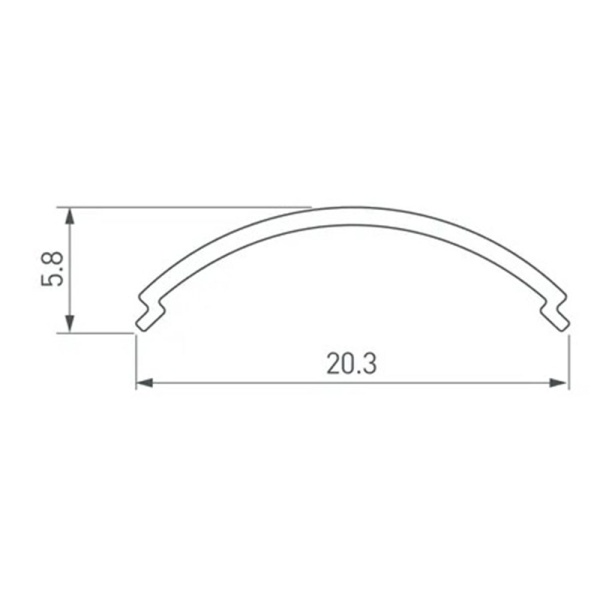 Картинка Экран ARH-KANT-H16-2000 Round Opal-PM ARL Пластик Arlight