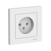 Schneider ATLASDESIGN Белая розетка без заземления в сборе ATN000140