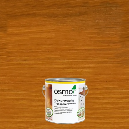 Цветное прозрачное масло Osmo 3166 Dekorwachs Transparent Töne 0.75 л цвет Орех