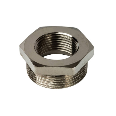 Картинка Футорка НВ 1"1/2х1" никелированная STOUT