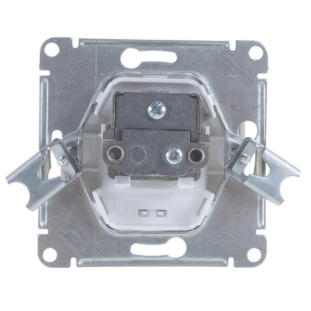 Картинка Розетка телевизионная одиночная в рамку Белая System electric GLOSSA