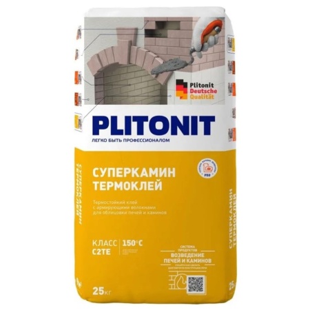 PLITONIT СуперКамин Термоклей для облицовки печей каминов 25 кг