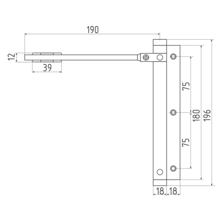 Картинка Доводчик дверной 102 до 30 кг Серебро НОРА-М