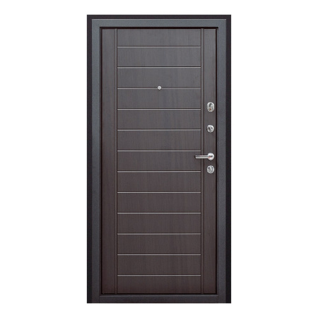 Дверь Форпост Эверест В размер 860х2050 Венге правая с цилиндрическим замком и дверной фурнитурой