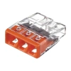 Клемма 3-х проводная 0.5-2.5 мм для распределительной коробки Без пасты Оранжевая WAGO