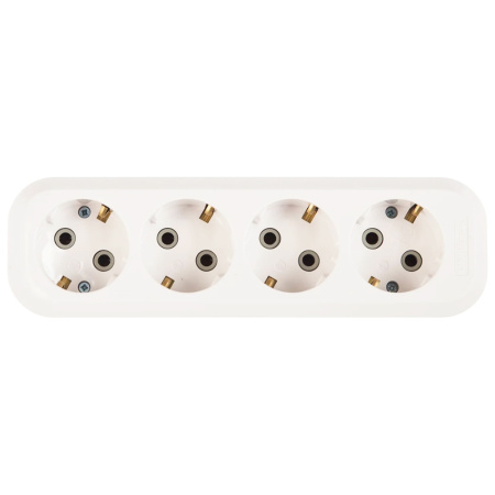 Картинка Колодка удлинителя 4 местная с заземлением АБС-пластик UNIVersal E304