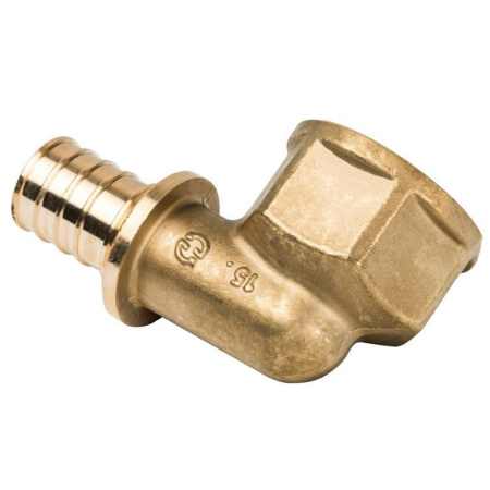 Картинка Уголок ВР 25 x 3/4' латунь переходной аксиальный STOUT
