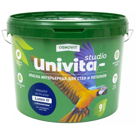 Интерьерная краска 9 л Основит Univita Studio Lusso III