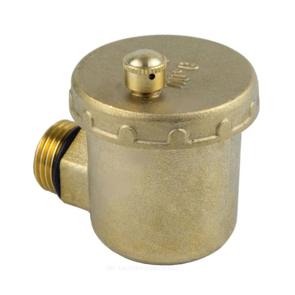 Картинка Воздухоотводчик автоматический латунь Ø 1/2" НР угловой Aquasfera