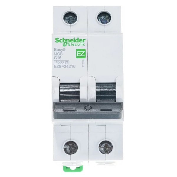Картинка Выключатель автоматический 2п 16А С 4.5 кА Schneider EASY9