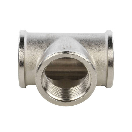 Картинка Тройник ВВВ 1"х1"х1" никелированный STOUT