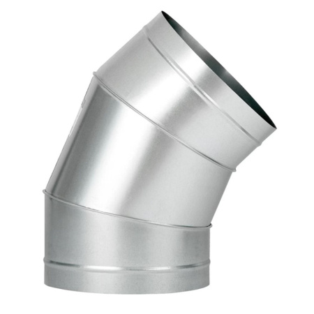 Картинка Отвод для круглых воздуховодов оцинкованная сталь Ø 250 мм 45°