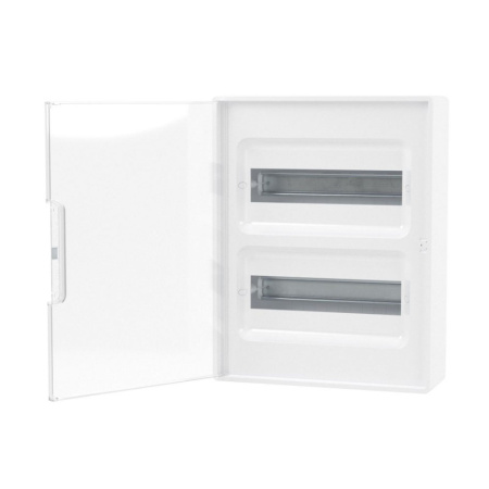 Картинка Корпус пластиковый настенный FRAME ЩРН-П-24 IP41 прозрачная дверь F24W1WT DKC