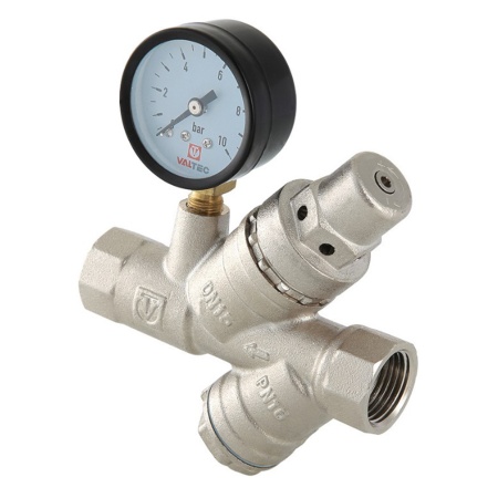 Клапан подпиточный с фильтром и манометром 1/2' VT.515.N.04 VALTEC
