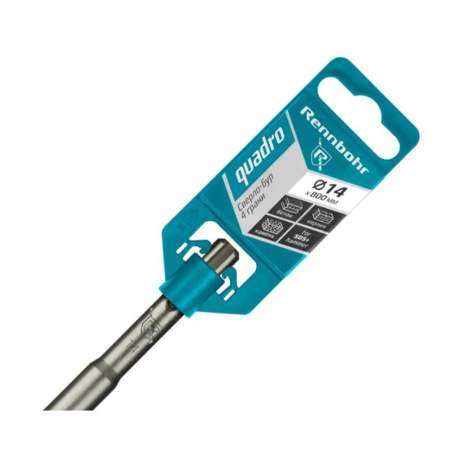 Картинка Бур 14х800 мм SDS-plus 4 грани RENNBOHR Quadro