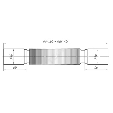 Картинка Гофра 40х40 L=305-715мм АНИ Пласт K404