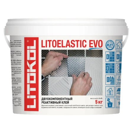 Реактивный двухкомпонентный клей Литокол LITOELASTIC 5 кг