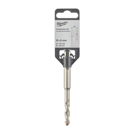 Картинка Бур 8х110 мм SDS-plus 2 грани CONTRACTOR Milwaukee
