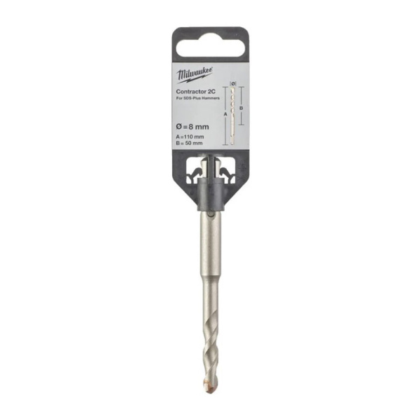 Картинка Бур 8х110 мм SDS-plus 2 грани CONTRACTOR Milwaukee