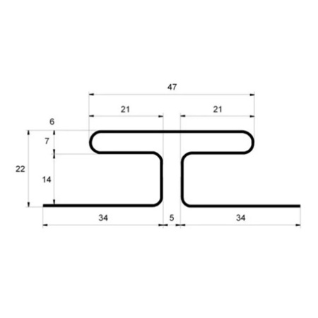 Картинка Н-Профиль соединительный Ванильный 3000 мм Grand Line