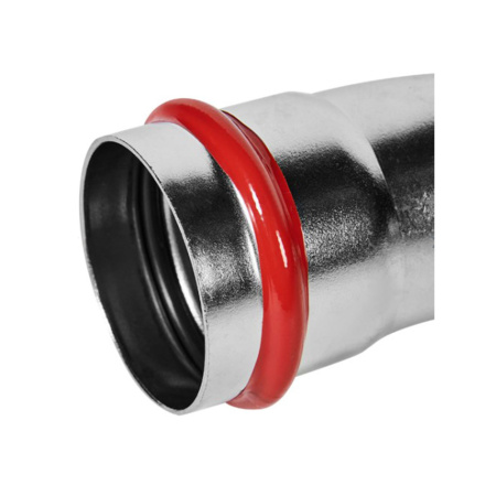 Картинка Угольник однораструбный Впр-Нпр Ø 54 мм 45° Нержавеющая сталь пресс ROMMER