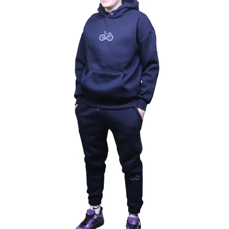 Мужской костюм с капюшоном и начесом цвет Темно-синий размер 52 M98024N