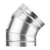 Картинка Отвод для круглых воздуховодов оцинкованная сталь Ø 160 мм 45°
