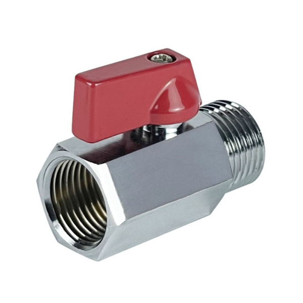 Картинка Кран шаровой MINI 1/2" В/Н латунь никелированная VALFEX
