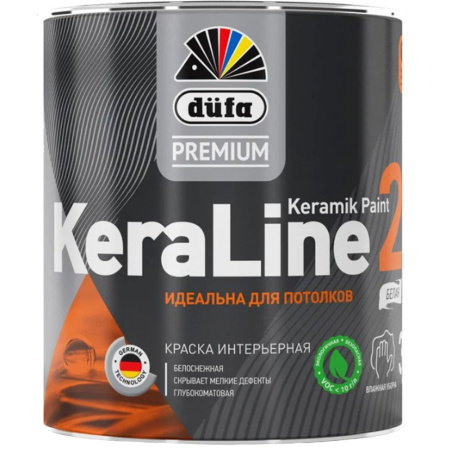 Краска глубокоматовая 0.9 л Düfa Premium Keraline 2