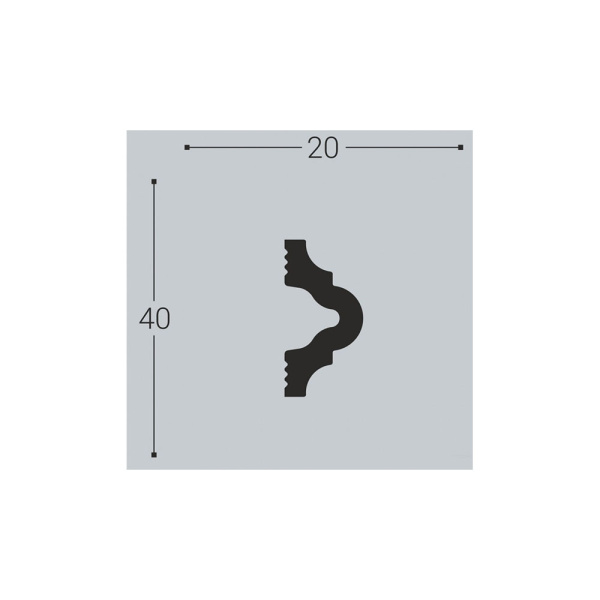 Картинка Плинтус молдинг XPS M12 40/20 2 м Bello Deco