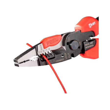 Картинка Пассатижи-Мультитул 215 мм серия ПРОФИ с функцией опрессовки снятия изоляции и резки КВТ