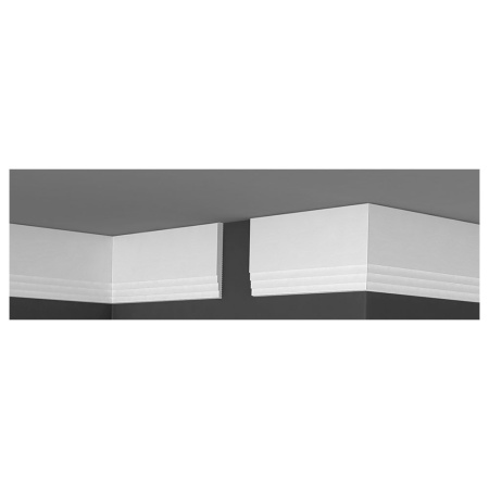 Картинка Плинтус потолочный П 12 120/12 мм 2 м Де-Багет