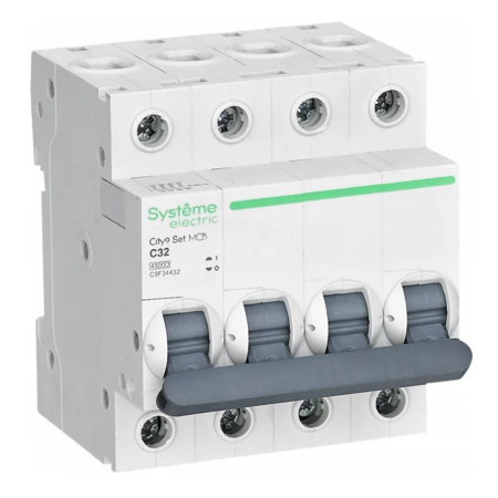 Картинка Выключатель автоматический 4п 32А С 4.5kA 400В City9 Set Systeme Electric