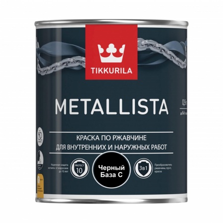 Краска по металлу Tikkurila METALLISTA база С 0,9 л