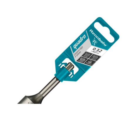 Картинка Бур 32х460 мм SDS-plus 4 грани RENNBOHR Quadro