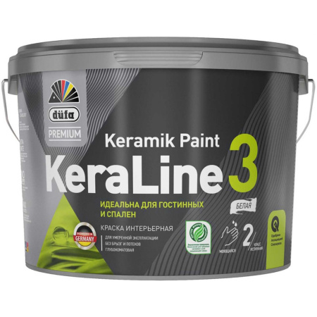 Краска глубокоматовая для стен и потолков 2,5 л BC Düfa Premium Keraline 3