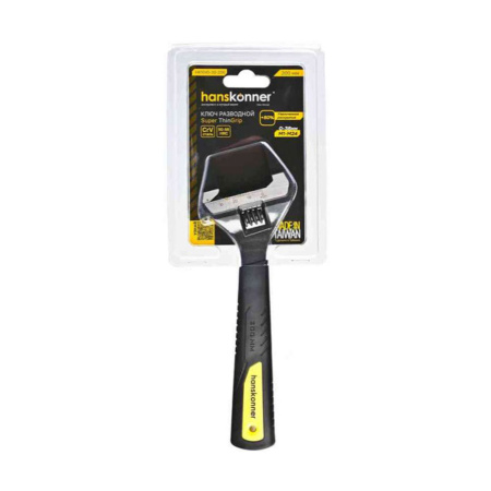 Картинка Ключ разводной 200 мм супер тонкие губки Hanskonner