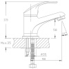 Картинка Смеситель для раковины латунь VALFEX Talitha Chrome VF.1036