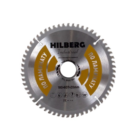 Hilberg Диск пильный по ламинату 180х20-16 мм 60 зуб