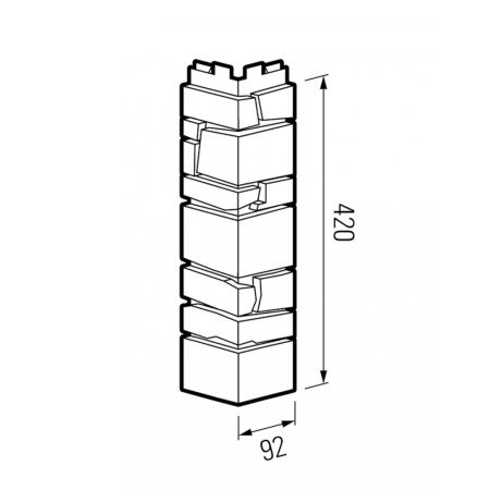 Картинка Угол наружный ТЕХНОНИКОЛЬ Камень Лигурия 440х135х140 мм