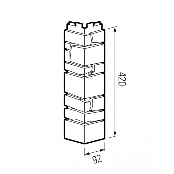 Картинка Угол наружный ТЕХНОНИКОЛЬ Камень Лигурия 440х135х140 мм
