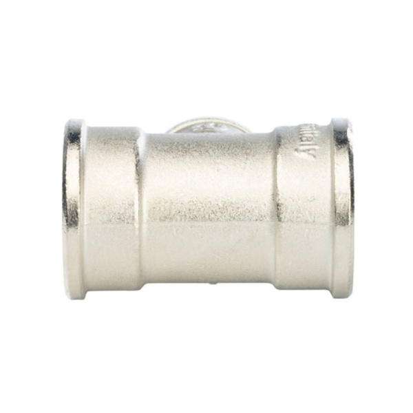 Картинка Тройник ВВВ 1"х1/2"х1" переходной никелированный STOUT