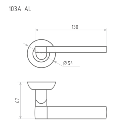 Картинка Дверная ручка АЛ 103А Старая бронза