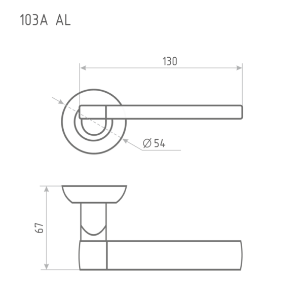 Картинка Дверная ручка АЛ 103А Старая бронза
