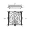 Картинка Люк чугунный квадратный 550х550 мм Sunrise550 AQUASTOK