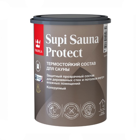 Защитный состав для саун Tikkurila Supi sauna protect, полуматовый, база EP 0.9 л