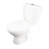 Унитаз-компакт горизонтальный выпуск нижний подвод с арматурой 1 режим слив кнопка с сиденьем полипропилен Белый Универсал М Лобня 