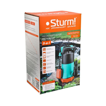 Картинка Насос дренажный 750Вт 300 л/м напор до 10 м Sturm