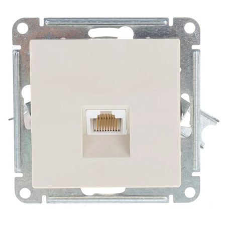 Розетка компьютерная RJ45 механизм Бежевый Systeme Electric ATLASDESIGN